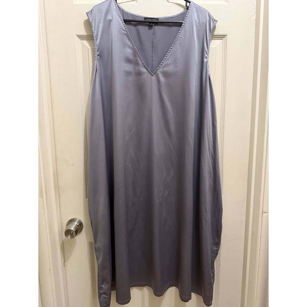 The Universal Standard 2XLSleeveless Smokey Lavender Maxi Dress Pockets Elegant
